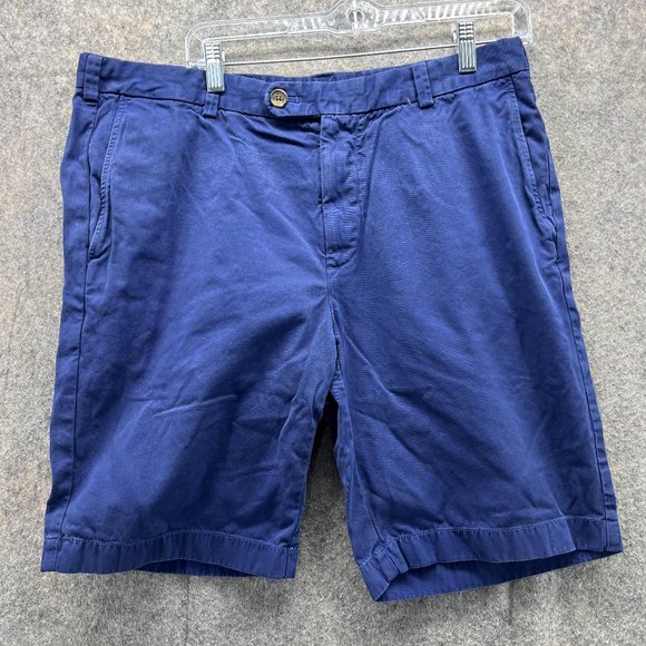 Brooks Brother Shorts Men 36 Casual Blue Chino Pants Pocket Outdoor Bermuda - Picture 1 of 12